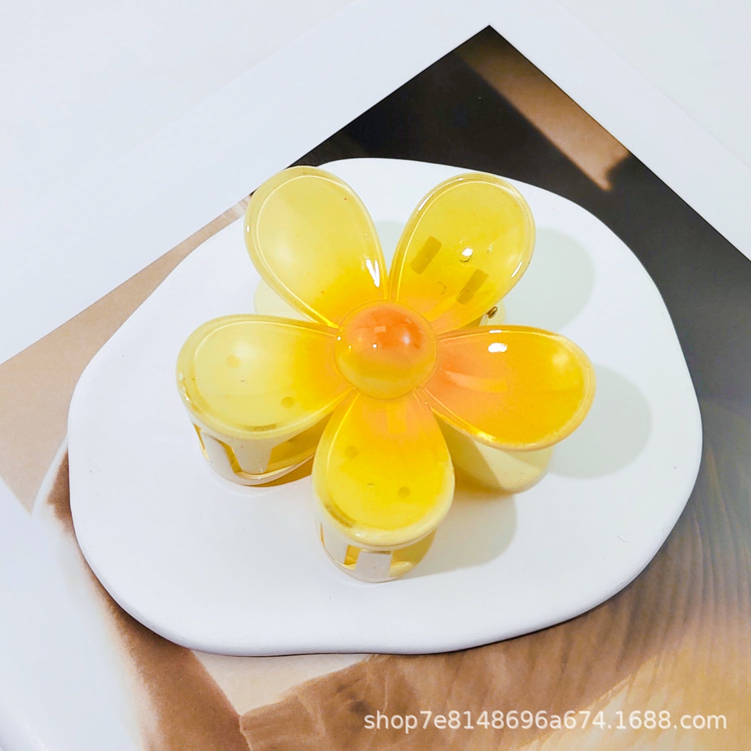 Wholesale Seaside Holiday Plumeria 7.5cm Large Flower Hair Clips